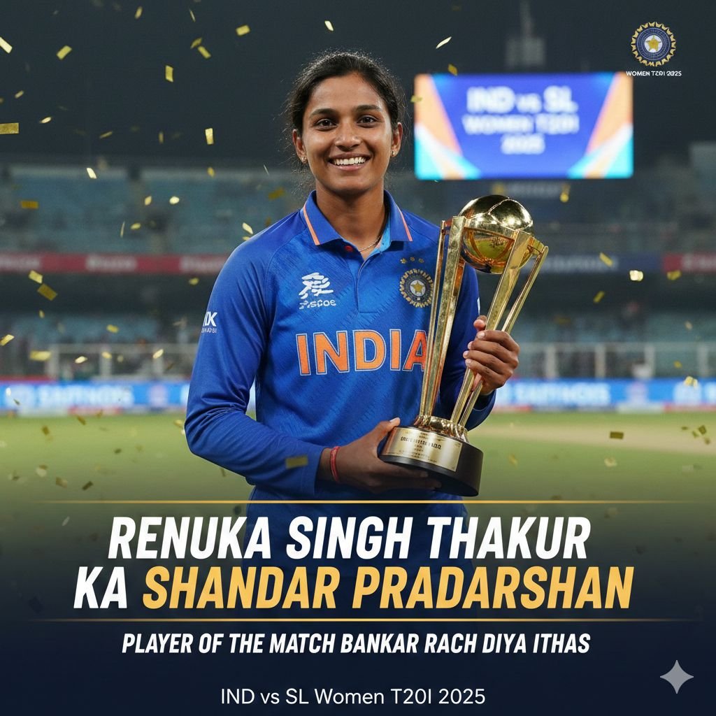 Renuka Singh player of the match: Ind VS sl 
