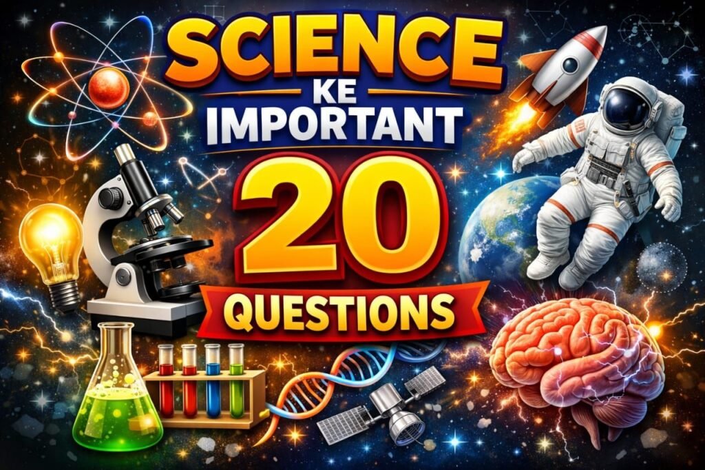 General knowledge: Science ke 20 important questions